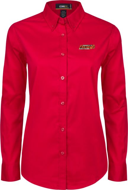 District of Columbia Ladies Twill Button Down Long Sleeve Primary Mark - ONLINE ONLY